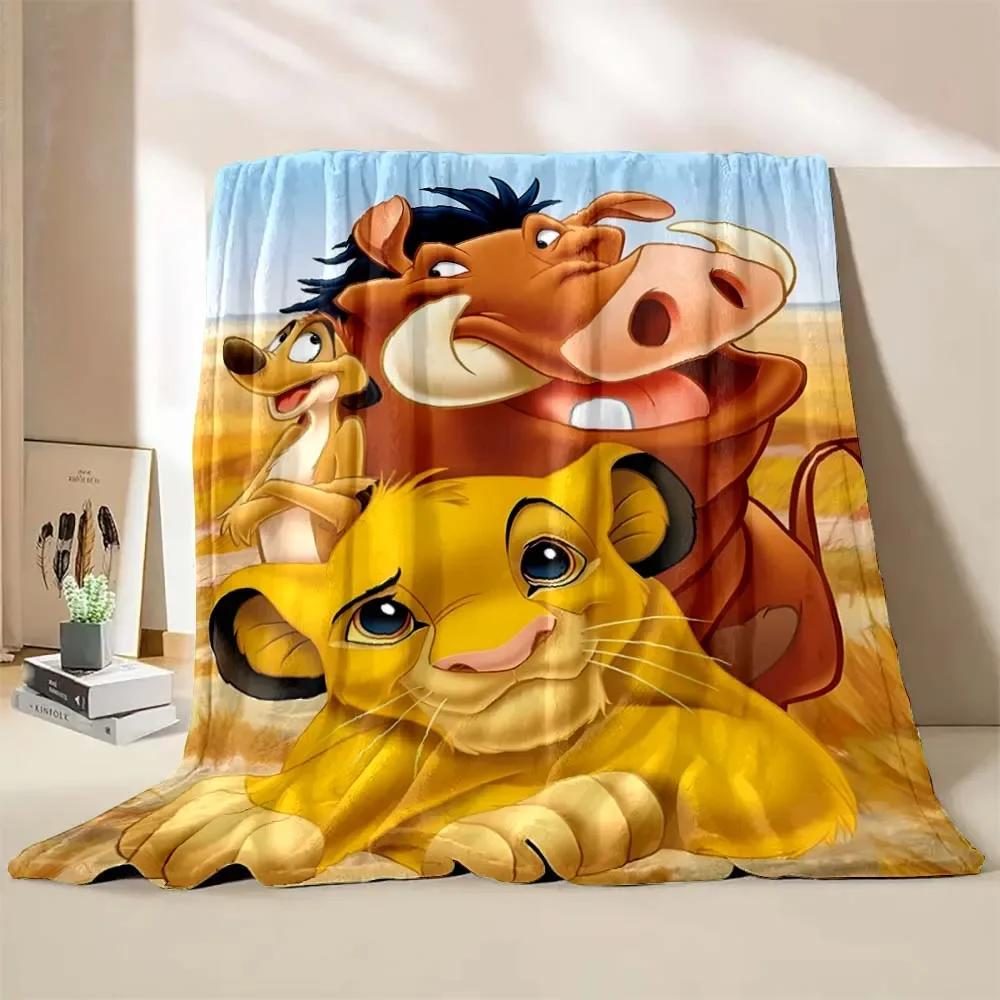 Classic Simba Lion King Theme Blanket Boys and Girls Soft Flannel Plush Blanket Bedroom Sofa Living Room Bed All Seasons Blanket