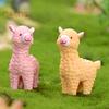 TOYS & TOTS Cute Mini Alpaca Sheep Model Miniatures Doll House Succulents Landscape Decor