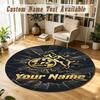 Round Rug Custom NameFC Köln Pattern Non Slip Carpet Home Floor Decor