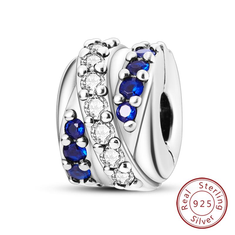 Медные Шармы Бусины Сердце Любви Счастливые Звезды Самолет Голубые Цирконы Шармы Подвески Подходят для Браслетов Шармов Женские Украшения