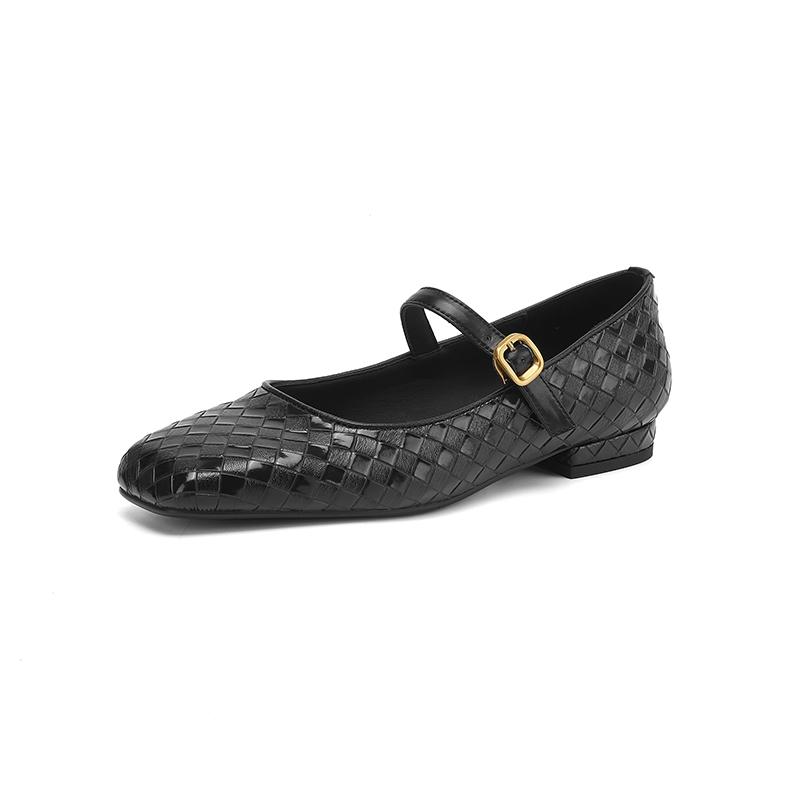 Модная женская обувь из натуральной кожи с принтом из коровьей кожи, квадратным носком, металлической эластичной пряжкой на ремне, на низком каблуке, большого размера, туфли Мэри Джейн