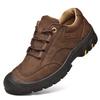 Высококачественная обувь для хайкинга для мужчин, коричневая кожа, мужские кроссовки для улицы, защита пальцев, обувь для альпинизма, мужские трекинговые кроссовки
