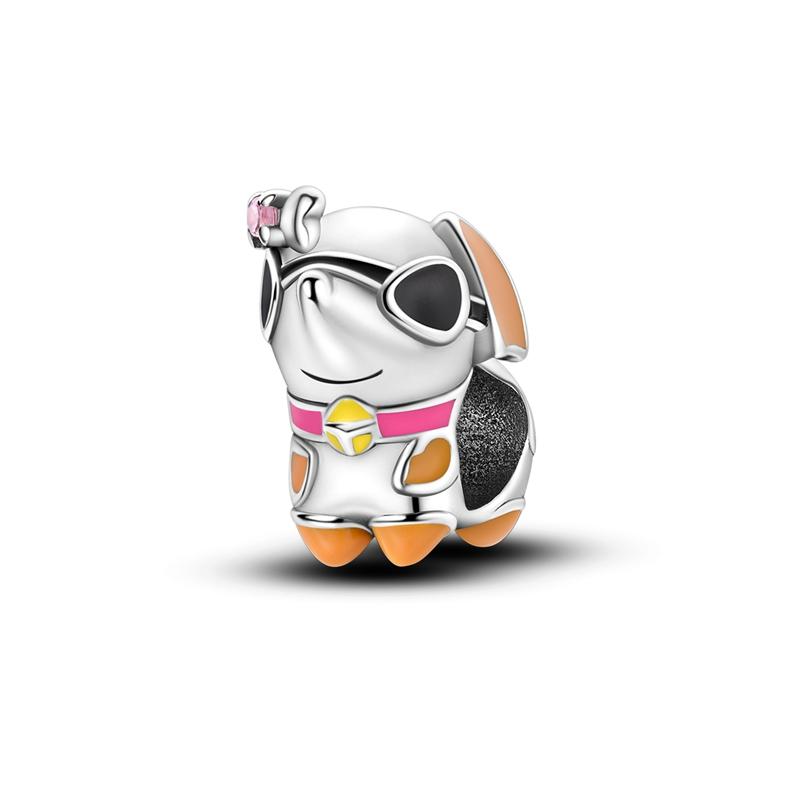 Copper Pet Dog Charms Schnauzer French Bulldog Puppy Paw Beads Fit Original Pendant For Women Bracelet Diy Jewelry