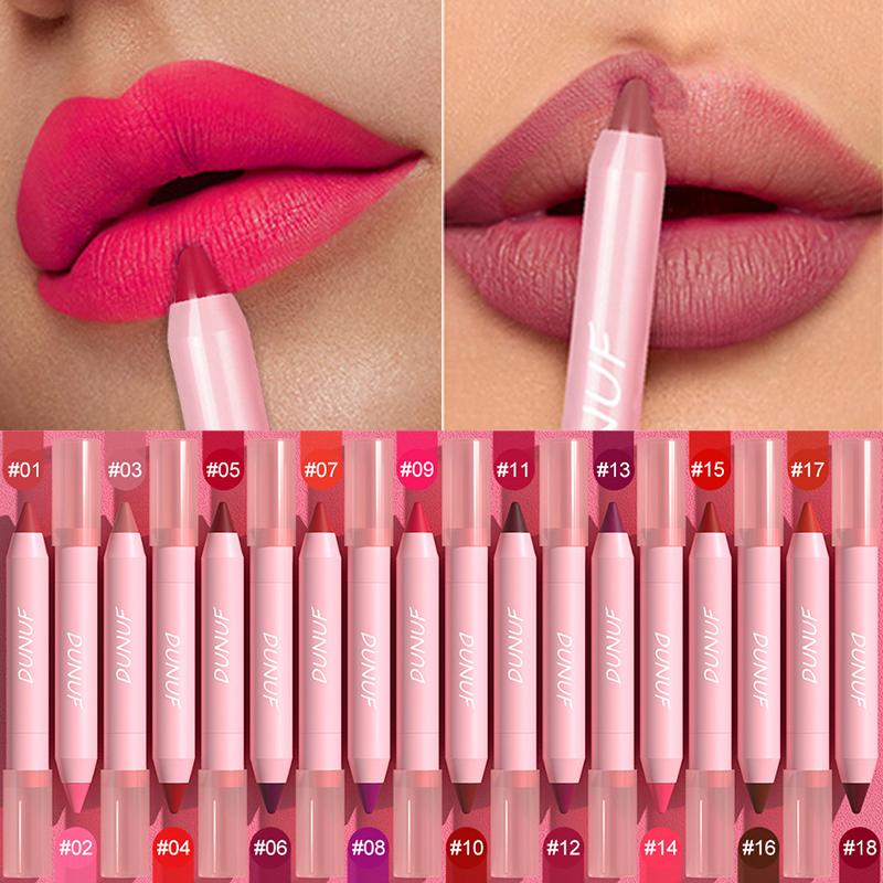 Lipstick Pencil Waterproof Sexy Red Nude Purple Matte Tint Lipstick Lasting Lip Liner Pen Longlasting Makeup Cosmetic