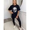 Black Oversized T Shirt With Skull Tree Print For Casual Wear