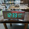 Mirror Digital Alarm Clock TEMP Date 3 Levels Brightness 3 Alarms Unlimited Snooze Table Clock 12/24H Night Mode LED Digital Clock