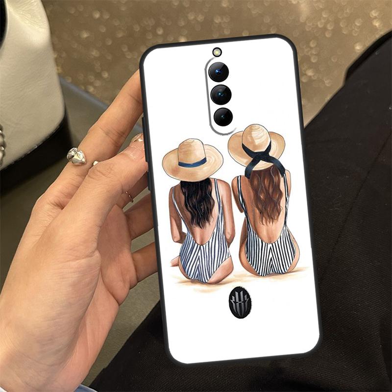 Чехол для лучших друзей BFF Matching Case для ZTE Nubia Red Magic 10 9 8 8S 9S 10S Pro Plus 6 7 6S 7S Pro RedMagic 10 Air