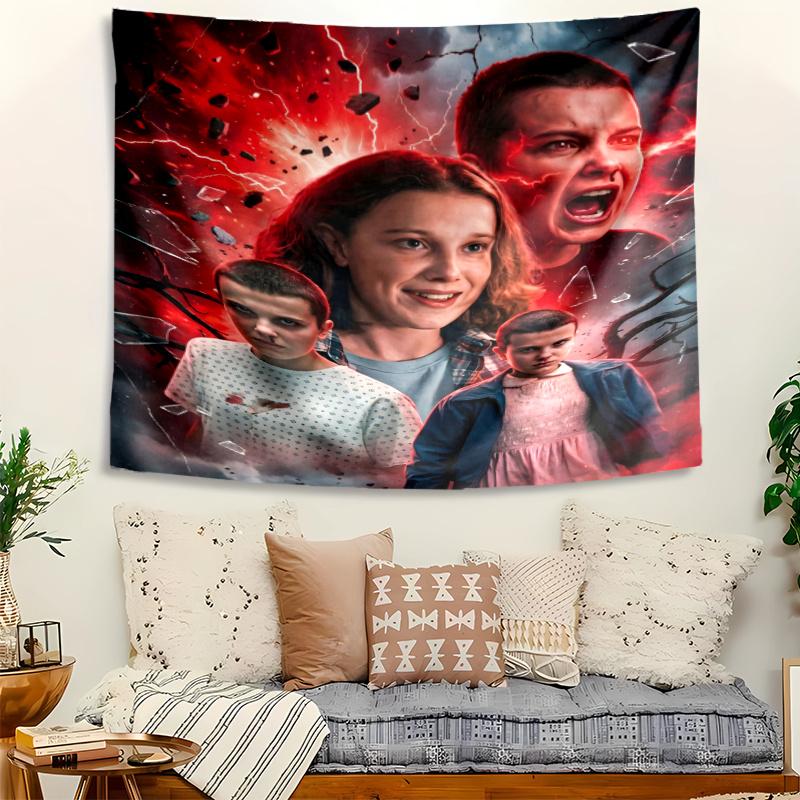 stranger things eleven Tapestry, Wall Hanging Tapestry, Pattern Tapestry for Dorm Bedroom Living Room Wall Art Photography Backdrop