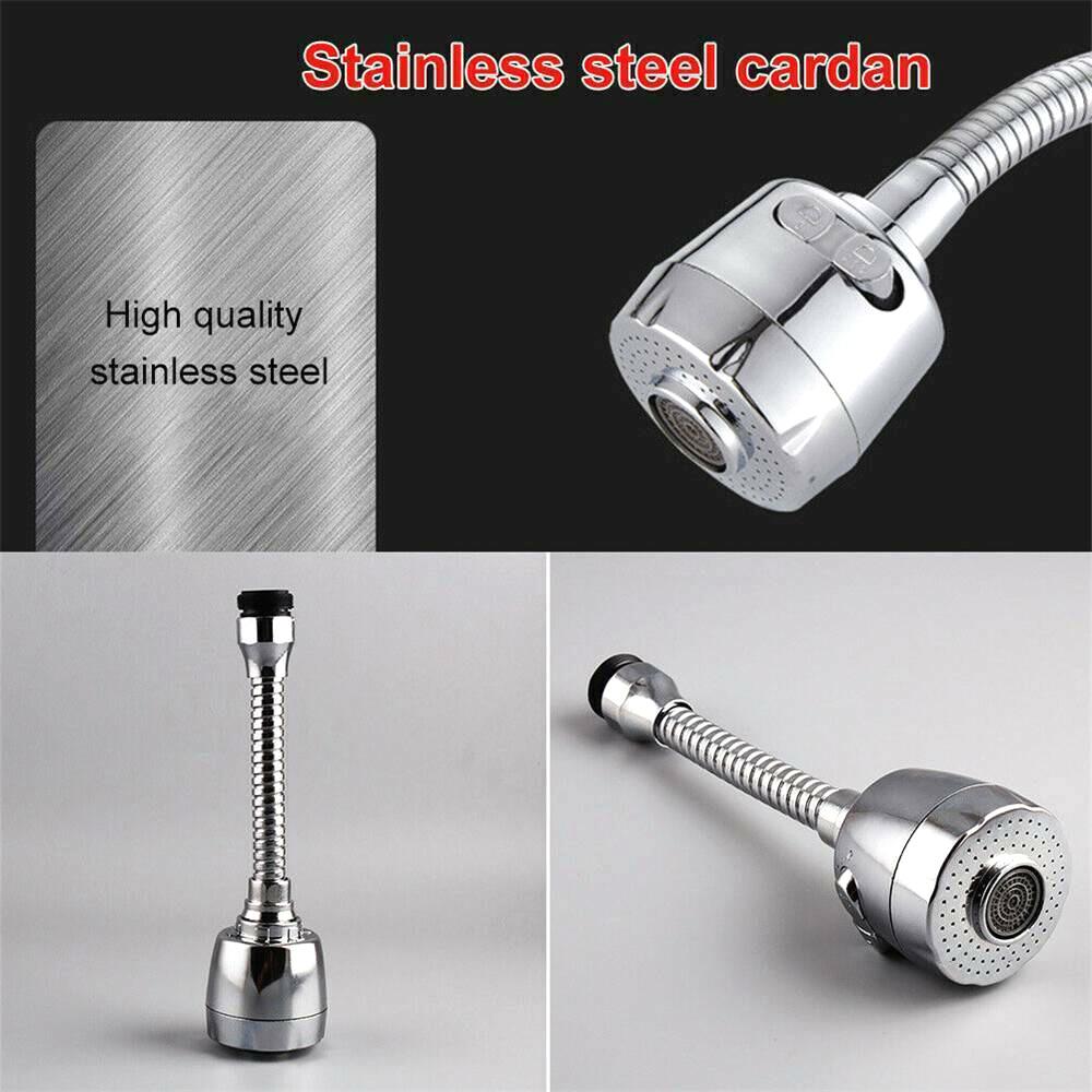 Sprayer Sink Filter ABS Plastic Swivel Tap Kitchen Faucet Extender 360 Degree Aerator Faucet Nozzle