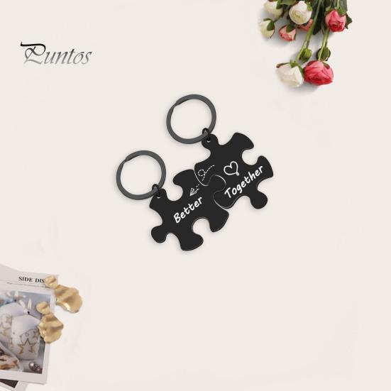 2 шт пара брелок ожерелье вместе лучше головоломка из нержавеющей стали DIY брелок для ключей держатель рюкзак кулон орнамент подарок парню и подруге