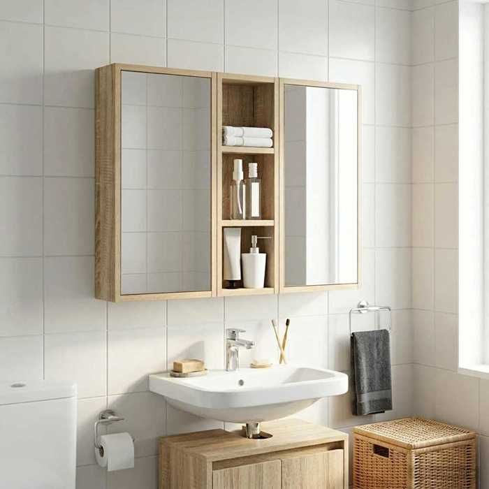 Maison Exclusive - Armoire murale de salle de bain Chêne Sonoma 20 x 10 x 60,5 cm