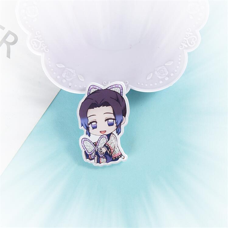Anime Demon Slayer Badge Brooch Pin Cospaly Cartoon Sabito Makomo Acrylic Pins Costume Prop