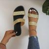 Summer Sandals for Women Flat Sandal Sparkle Rhinestone Slide Trendy Women's Beach Sparkly Dressy Slip On Bling Casual Shoes