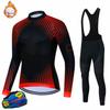 Cycling Clothes Man Jersey Suit Outdoor Riding Bike MTB Clothing Bib Pants Set Warm 2025 NEW Team Winter Thermal Fleece