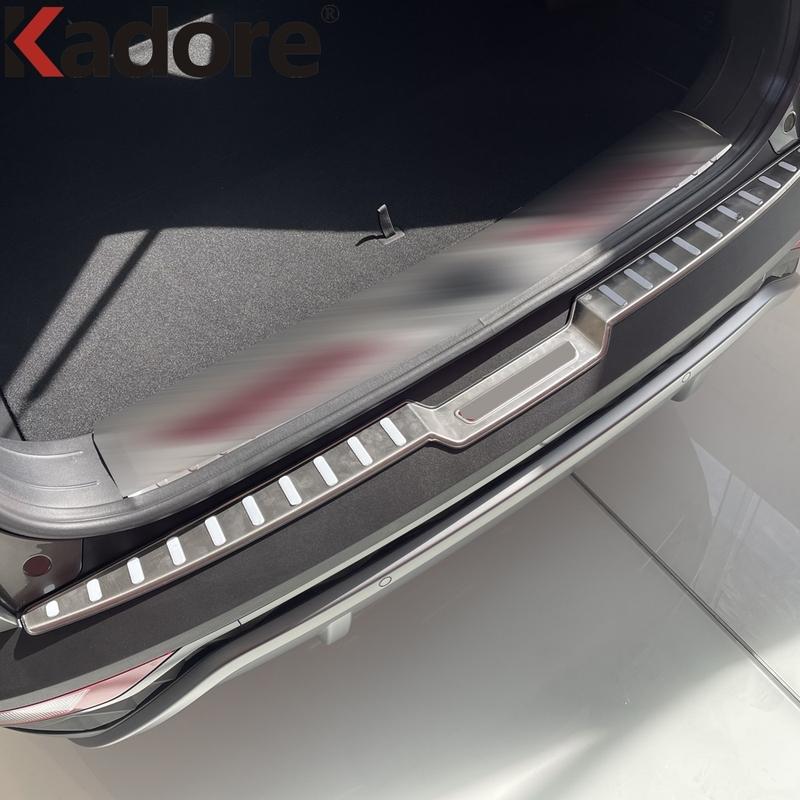 Накладка на задний бампер багажника, отделка для Hyundai Tucson NX4 2024, стальная, защитная накладка на порог двери багажника, аксессуары