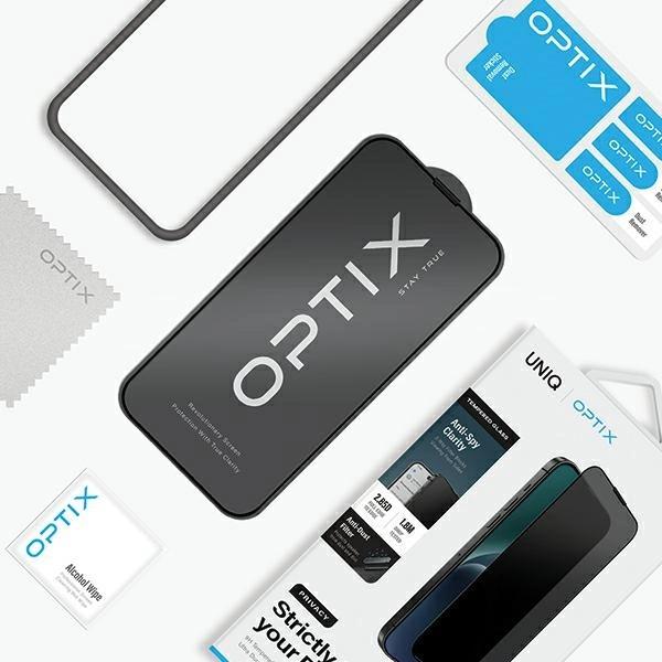 Uniq Optix Privacy Tempered Glass For Iphone 15 Pro With Applicator