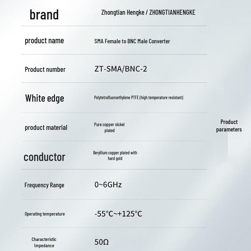 Zhongtian Hengke 50 Ohm RF Coaxial Adapters