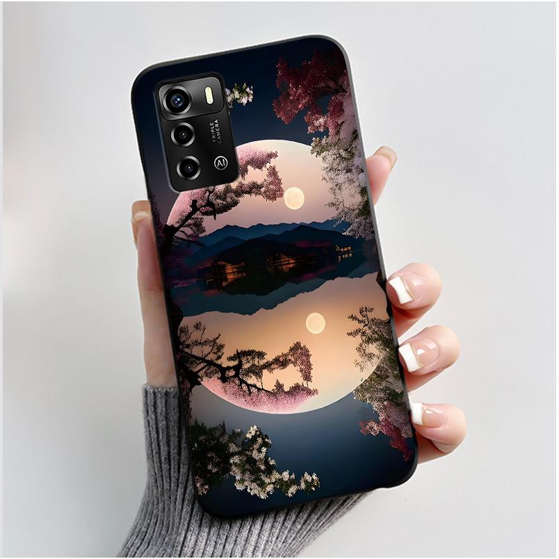 Чехол для смартфона ZTE Blade V40 Vita / V41, роскошный, милый, с кроликом, забавный, черный, корпус, мягкий силиконовый защитный чехол