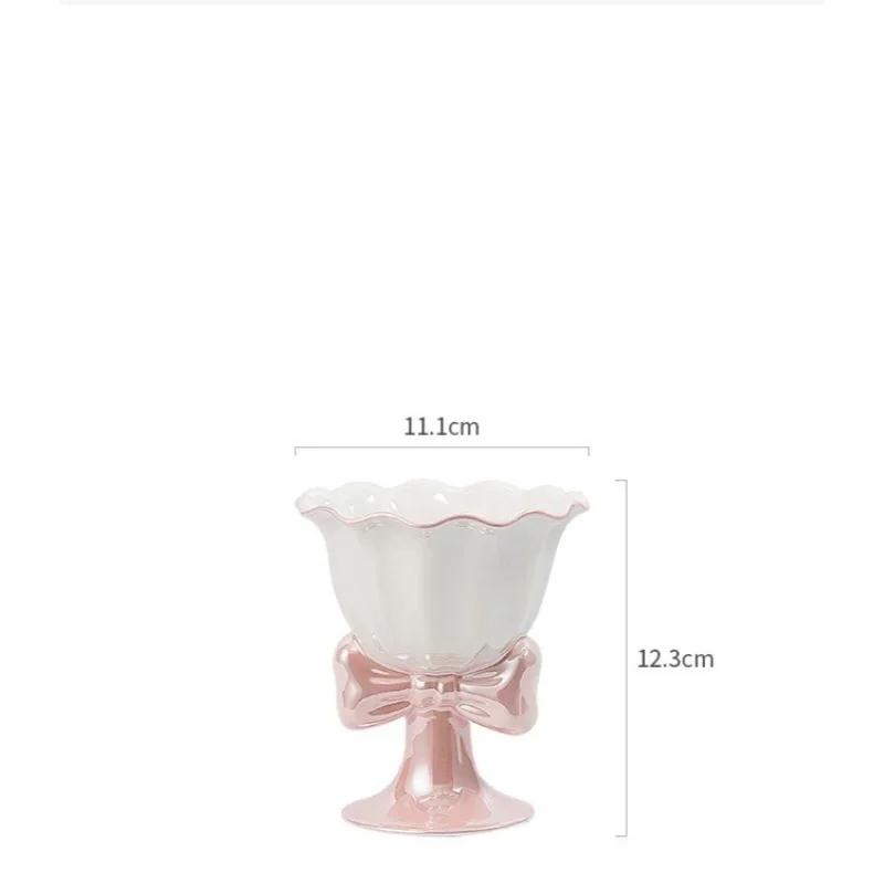 Керамические кружки с мультяшным галстуком-бабочкой, милая кружка, бокал для кофе, мороженого, десерта, чашки для подарков на День святого Валентина, для дома, офиса, вечеринки, чашки для салата, поднос