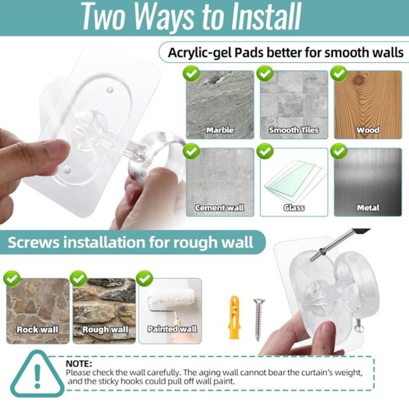 Самоклеящиеся крючки и кронштейны для потолочного карниза без сверления