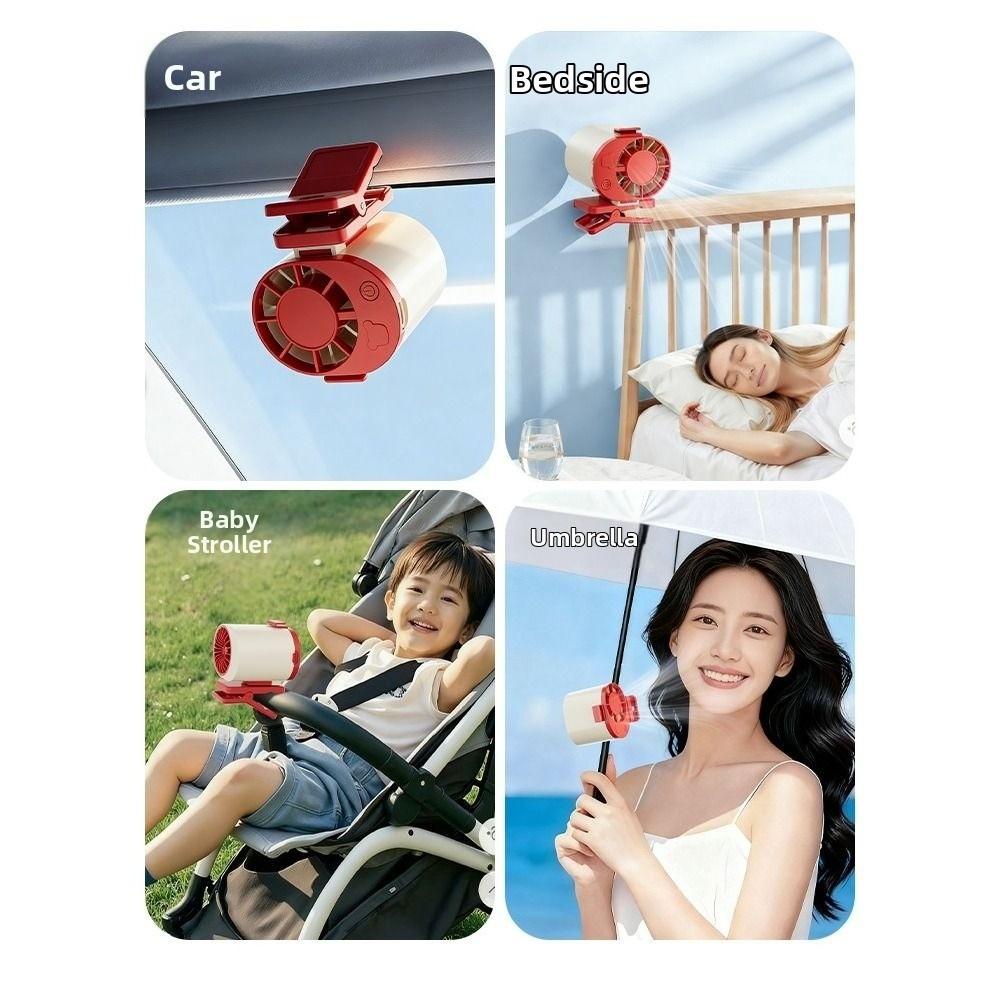 Quiet Operation Stroller Fan Clip On Umbrella Hanging Waist Fan Mini Mini Cooling Fan Summer