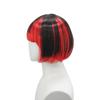 Black and Red Color Matching Neat Bangs Bobo Head Synthetic Wig | Gothic Wind Holiday Party Performance Preferred Wig | Vampire