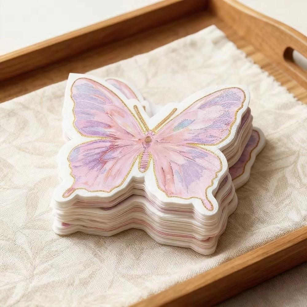 20Pcs Party Napkins Butterfly Paper Napkins Paper Towels Disposable Dinner Napkins Restaurant Table
