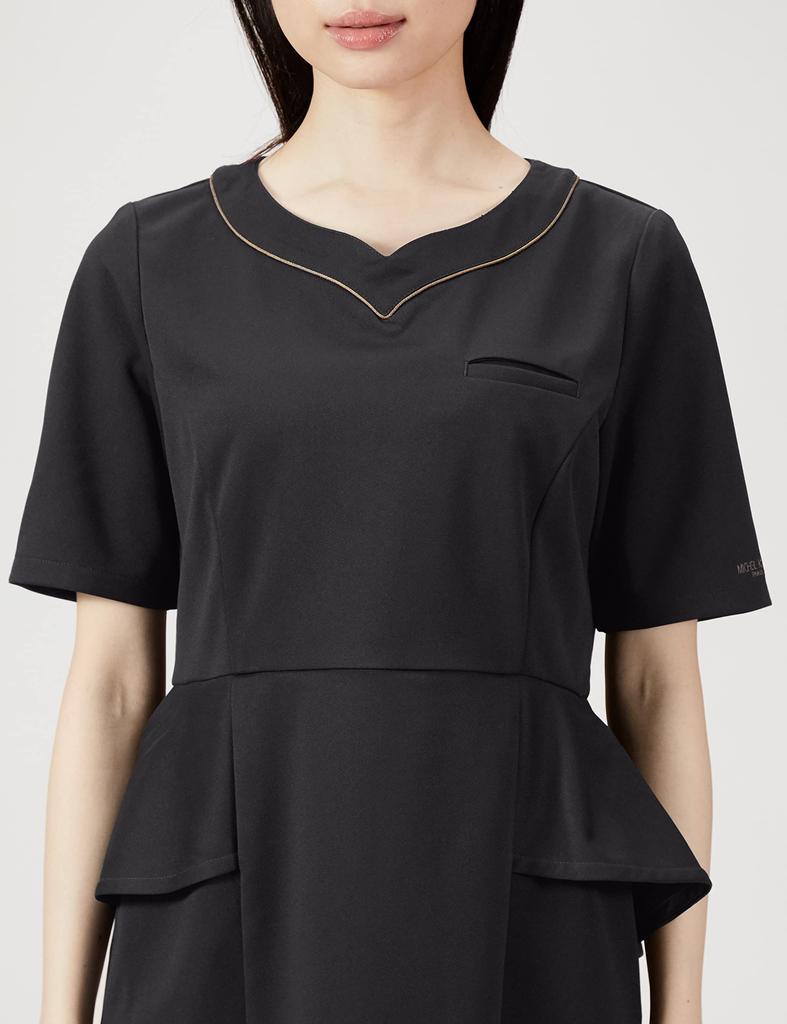 Платье для промышленности MK0050 Черный LL [Michelle Cran] Женский [Антипрозрачный/Антистатичный/Эластичный/Антибактериальный/Простой уход/Подходит для стирки] C-10