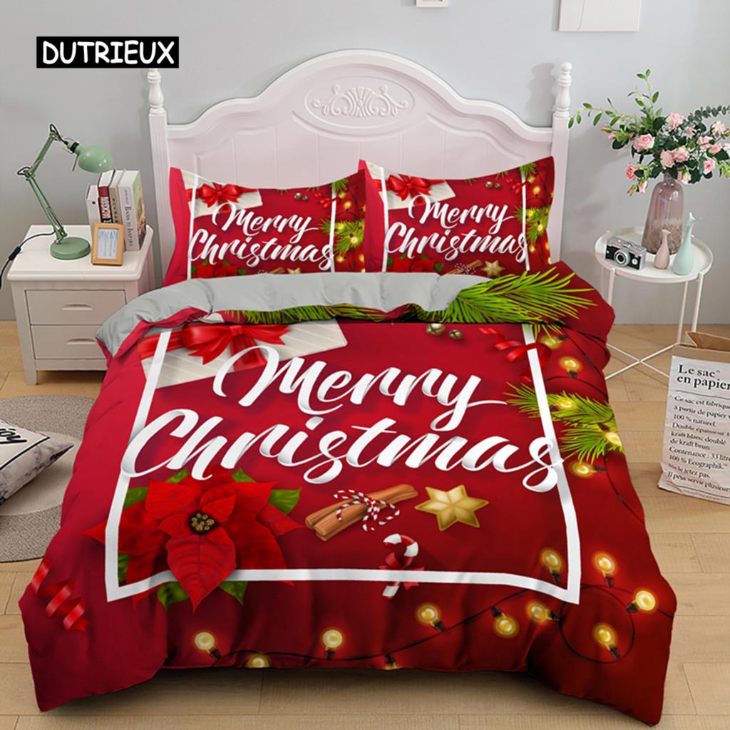 3D-печатный комплект постельного белья Merry Christmas Queen/Twin/King Size рождественское украшение для дома постельное белье с подушкой