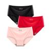 3 Pcs/Set Seamless Panties Silk Pamty Mid Waist Underwear Comfort Underpants Solid Invisible Briefs Female Lingerie
