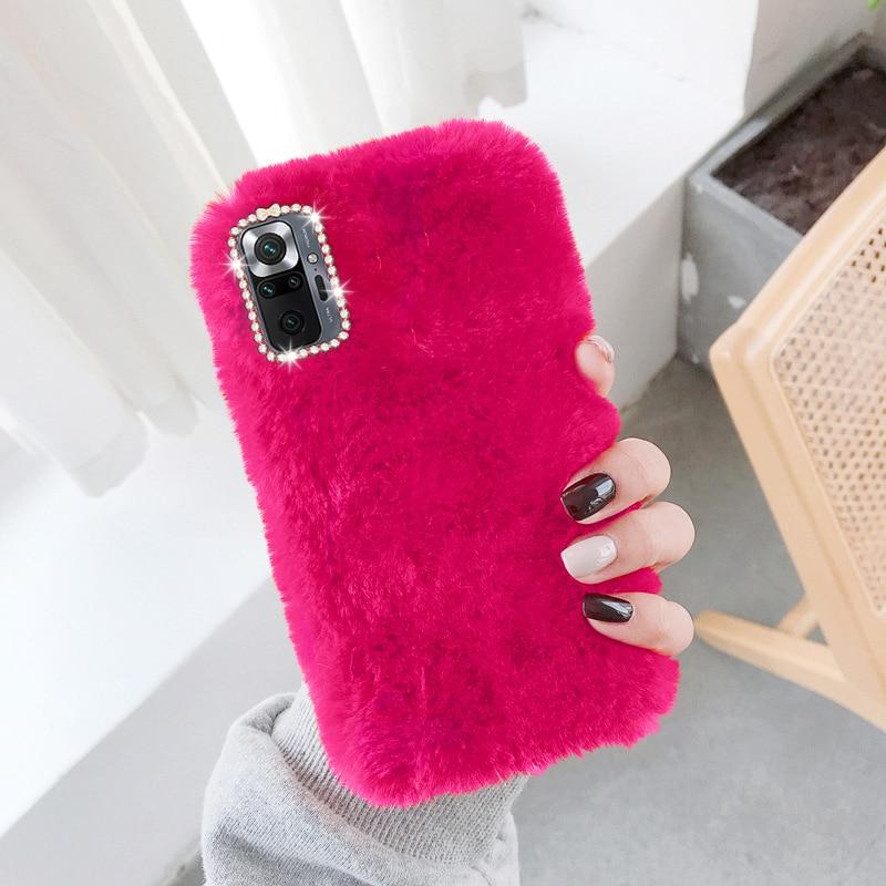 Плюшевая задняя крышка телефона для Redmi 10 9 9A9T 9C 8 8A Note 10 11 8 9 pro 8T, мягкий чехол из ТПУ для xiaomi 11T 10T 11 Lite Poco F3 X3 M3/iphone/Samsung/Honor