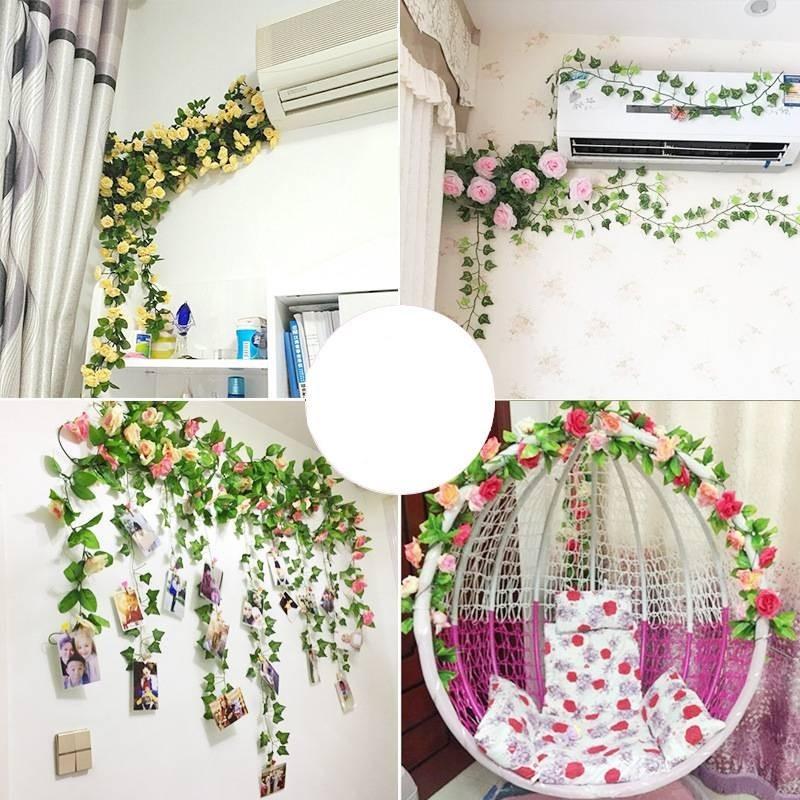 Luxurious 69-head Artificial Rose Vine For Wedding And Home Decor Champagne Color
