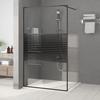 VidaXL Shower Wall Screen Partition Shower Cabin Bathroom Interior Splash Resistance Black 115x195 Cm 152148