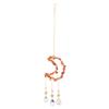 Moon Wind Chimes Bright Crystal Hanging Pendant Window Decoration for Home Garden Party Wedding Engagement
