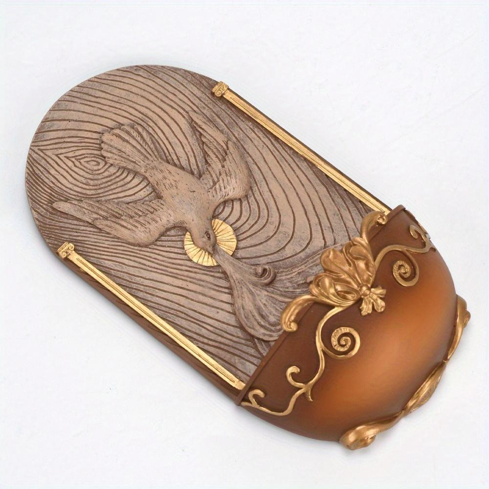 The Trinity Dove Holy Spirit Holy Water Font Wall Plaque Resin Religious For Home Decor And First Communion