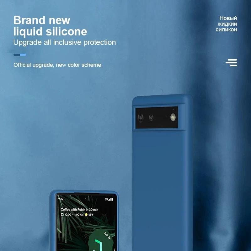 Для Google Pixel 8 7 9 Pro XL Чехол для телефона Оригинальные чехлы из жидкого силикона Для Google Pixel 9 6 7 8 Pro 6A 7A Мягкая противоударная крышка