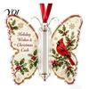 Acrylic Cash Display Christmas Gift Ornament, Butterfly Money Holder with Built?in Santa Claus Ornament Clear Compartment, Holiday Hanging for Tree,