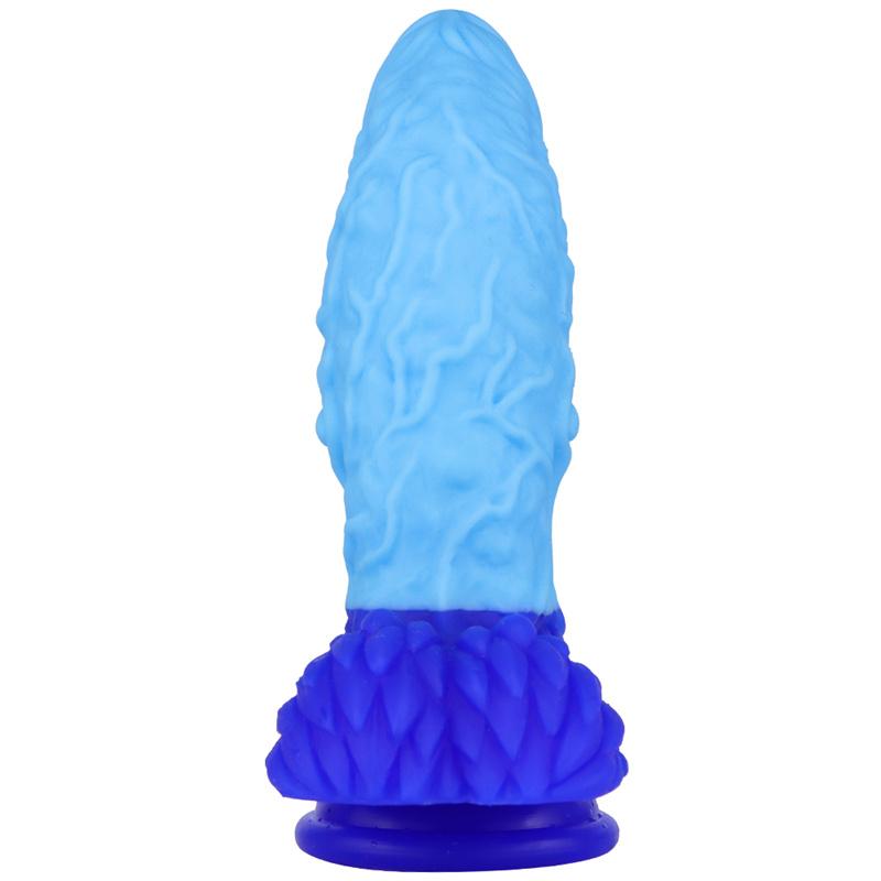 Blue Tyrant Mixed Color Liquid Silicone Big Penis Simulation Fake Penis Female Masturbation Device Anal Plug Adult Products
