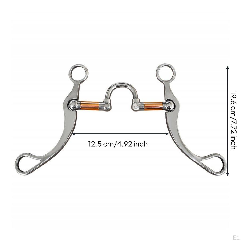 Stainless Steel Equestrian Bit Promotes Salivation Copper Barrel Horse Hand Polished