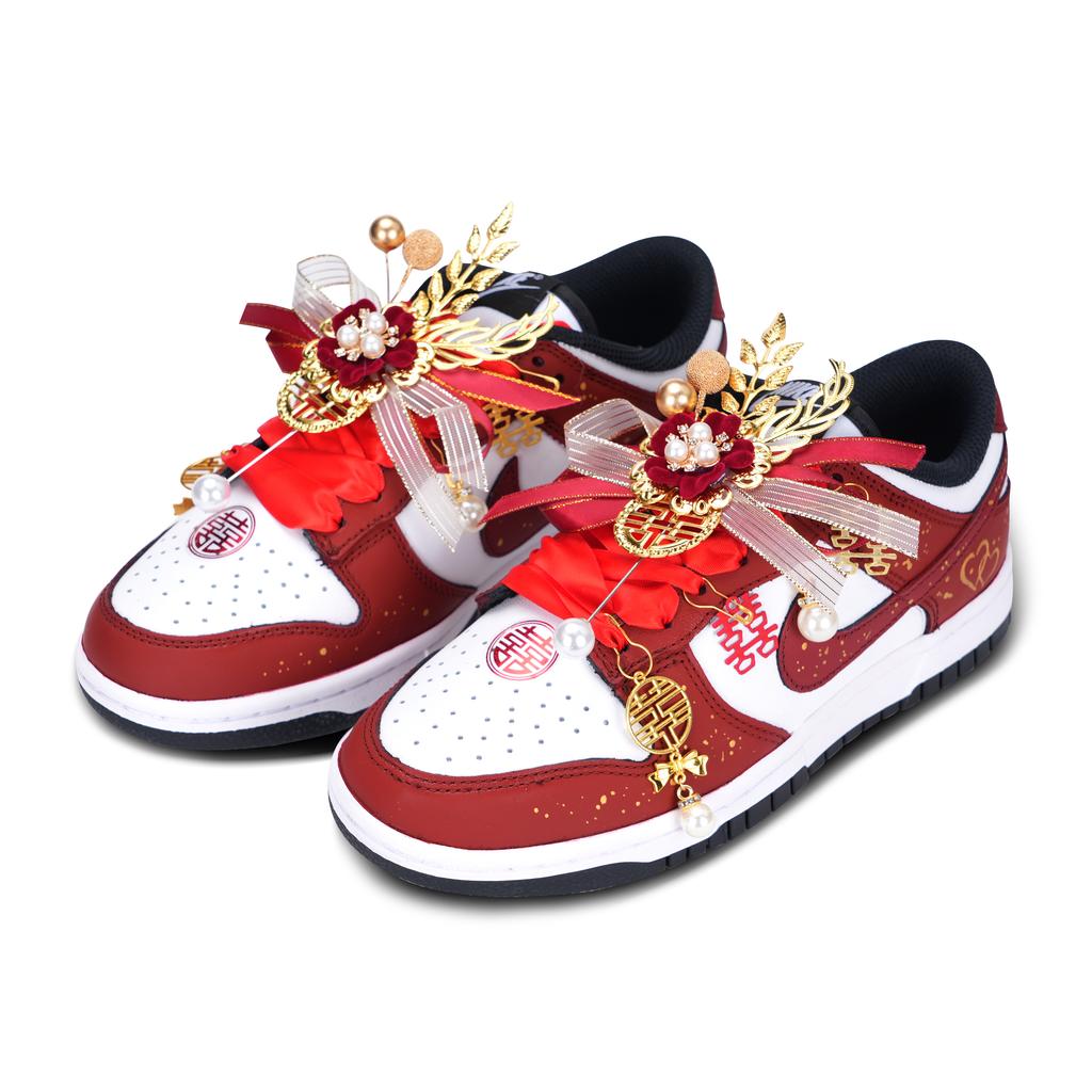 Nike Dunk Skateboard Shoes Unisex Low Top Red/Black DD1391-100(Team971-)