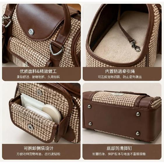 Pet out portable cat bag dog bag breathable large capacity portable shoulder messenger travel pet travel bag