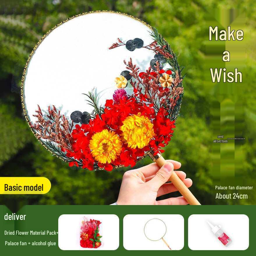 Dried Flower Fan DIY Kit for International Women's Day - Team Building & Handmade Gift