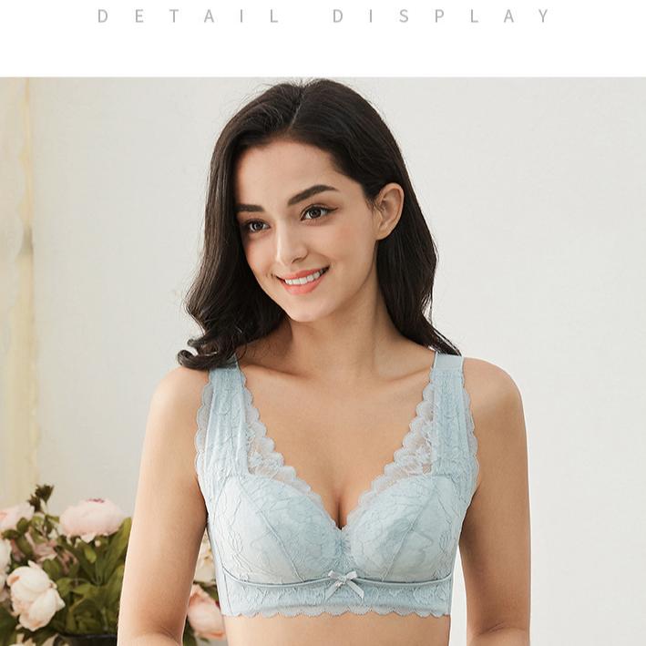 Женское нижнее белье большого размера, без стального кольца, без губки, ультратонкое и дышащее, присборенная под грудью, бюстгальтер.