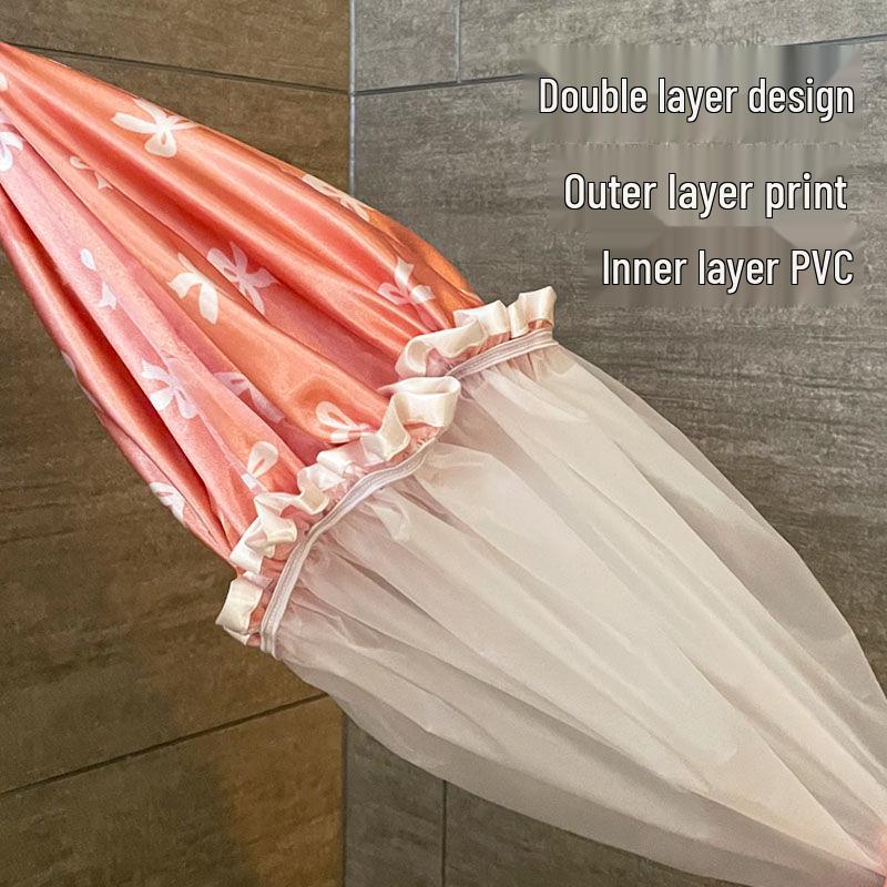 Водонепроницаемая двухслойная шапочка для душа для женщин - Новый стиль, пыленепроницаемая, головной убор для кухни и макияжа, утолщенная для взрослых