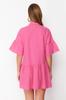 Women's Dress New Season Fashion Pink Wide Fit Mini Woven Ruffle Beach Dress