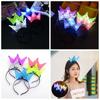 Светящаяся светодиодная корона-обруч для волос, светящаяся повязка для волос, милое праздничное украшение
