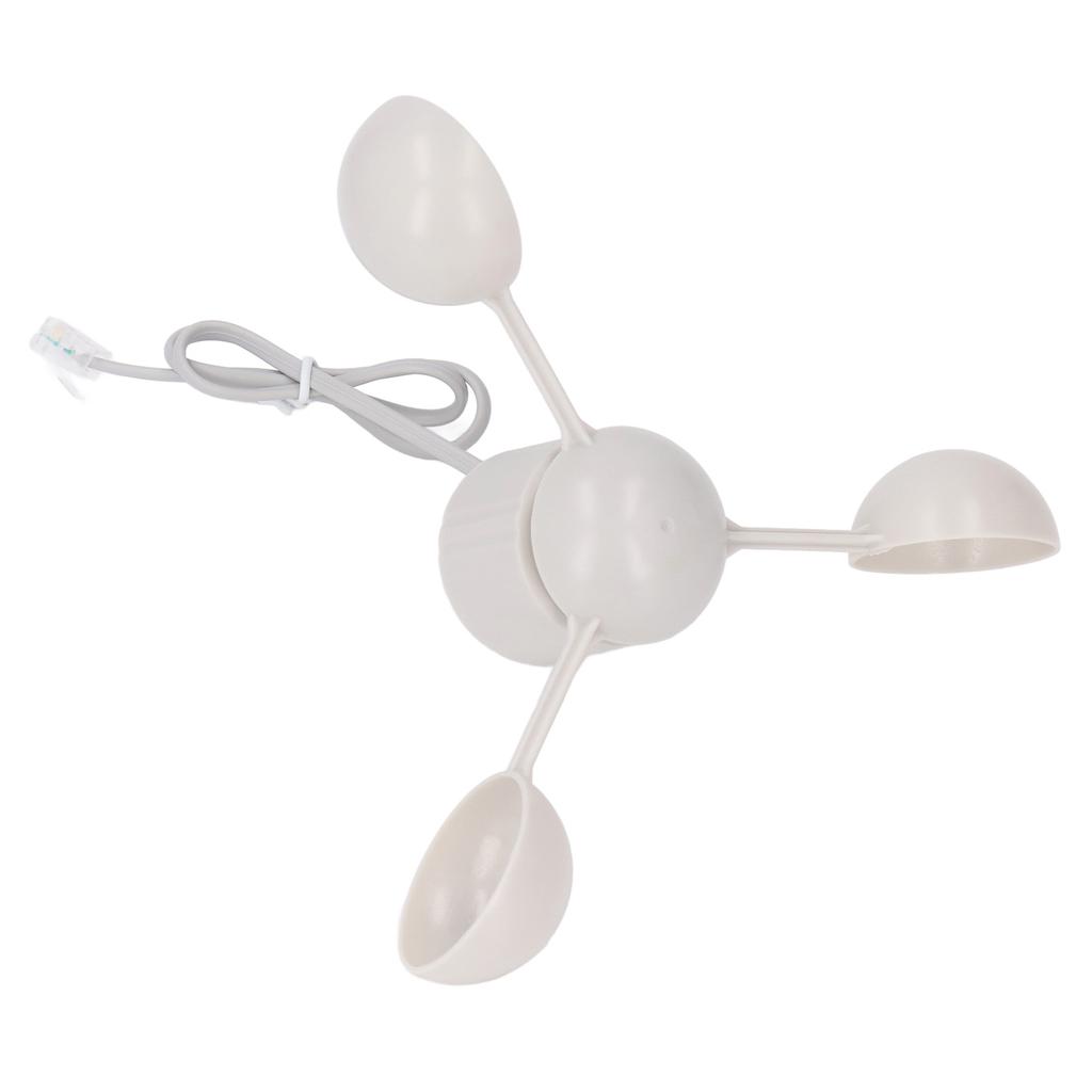 Anemometer Cup Speed Measuring Sensor Cup RJ11 Connector 3 Cups Wind Direction Gauge for Weather Meter