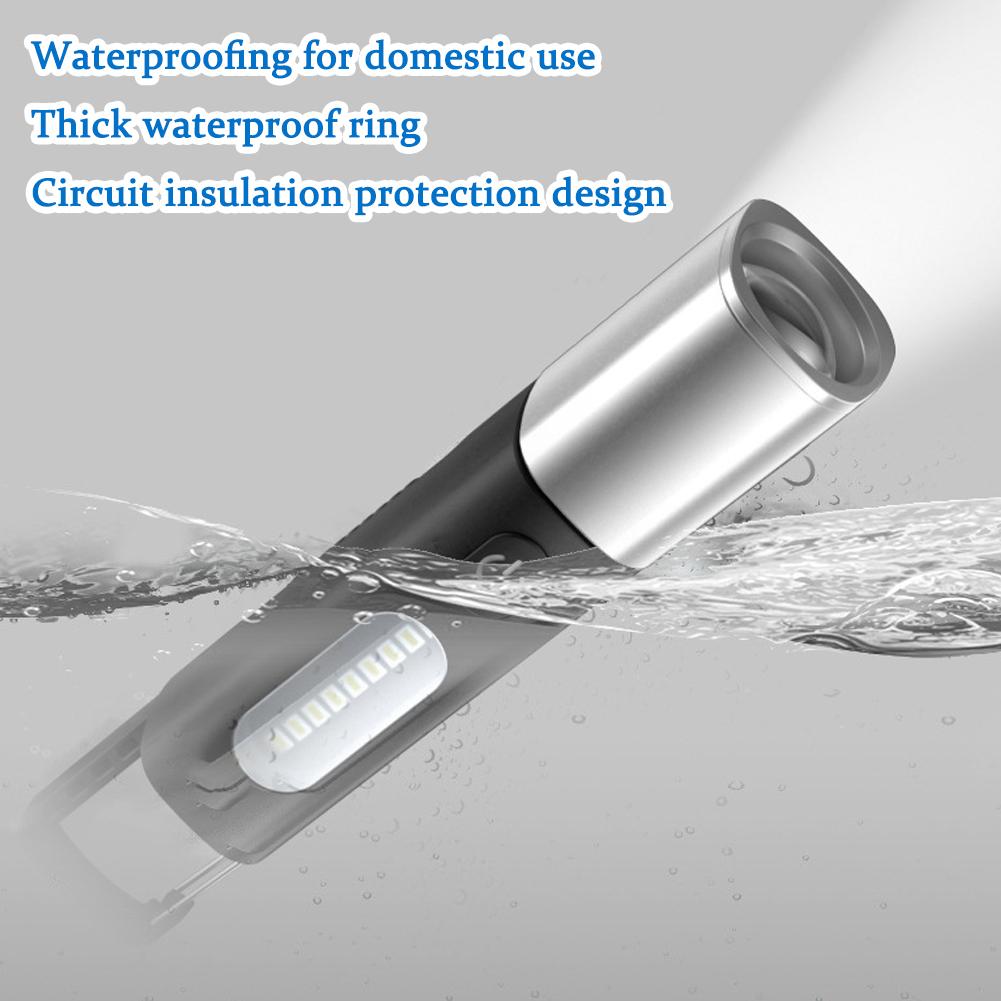 Multifunctional Outdoor Work Lamp Strong Light Soft Side Light Mini Portable Waterproof Camping USB Rechargeable Flashlight