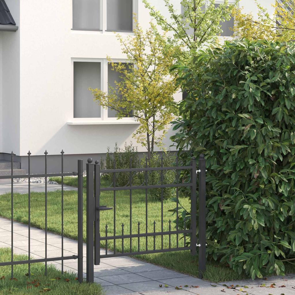 Zauntor HORST 100 x 75 cm Metal Black Lockable