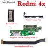 USB-док-станция, разъем для зарядного устройства, порт зарядки, громкость включения, выключения, материнская плата, гибкий кабель, динамик для Xiaomi Redmi 4X